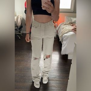 Pacsun 90s boyfriend jeans crème color